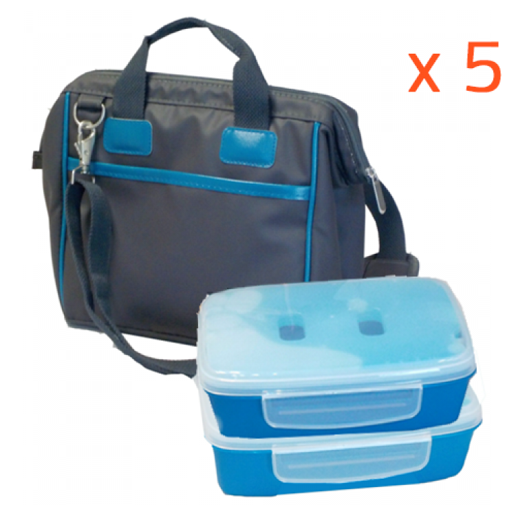 Lot de 5 kits Lunchbags avec 2 boxes