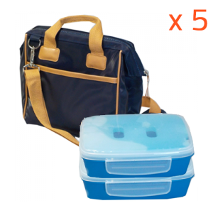 Lot de 5 kits Lunchbag avec 2 lunchbox